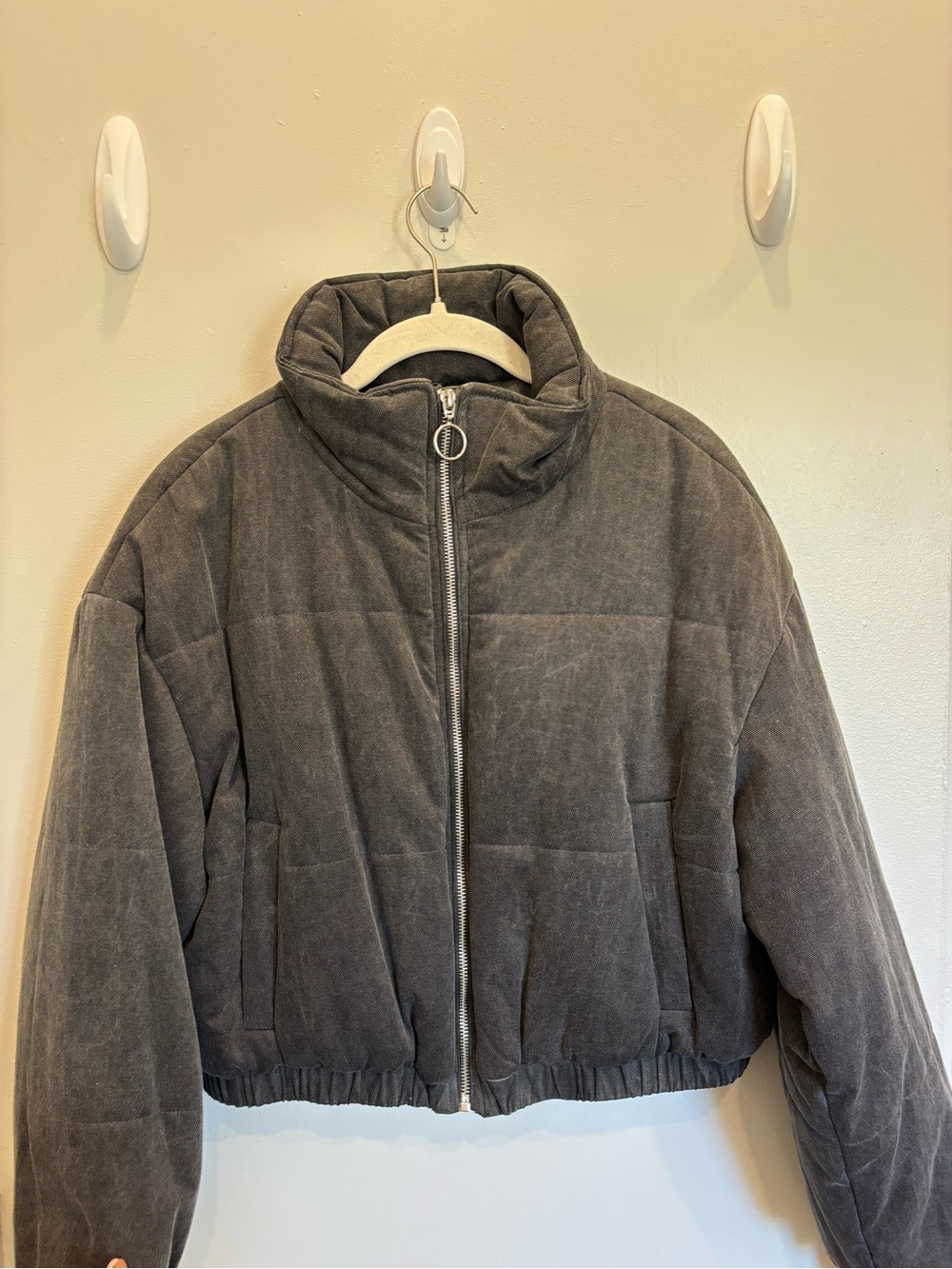 Elodie Gray Bomber Jacket